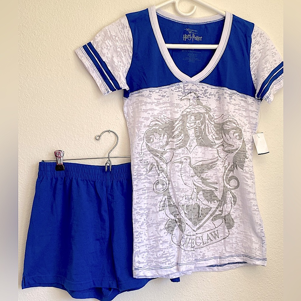 NEW Womens M Ravenclaw Pajama Sleepwear Lounge set Universal Studios Wizarding